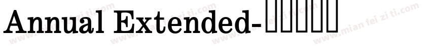 Annual Extended字体转换